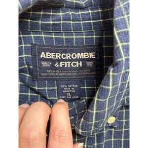 vintage 90s Abercrombie & Fitch Plaid Cotton Button-Up Shirt XL